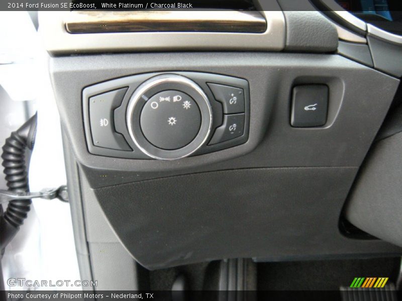 White Platinum / Charcoal Black 2014 Ford Fusion SE EcoBoost