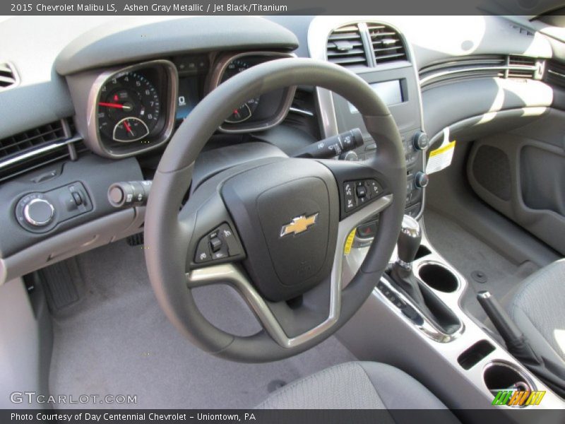 Ashen Gray Metallic / Jet Black/Titanium 2015 Chevrolet Malibu LS