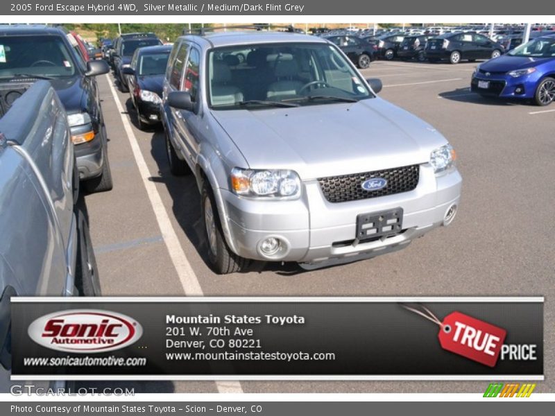 Silver Metallic / Medium/Dark Flint Grey 2005 Ford Escape Hybrid 4WD