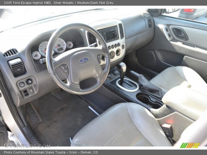 Silver Metallic / Medium/Dark Flint Grey 2005 Ford Escape Hybrid 4WD