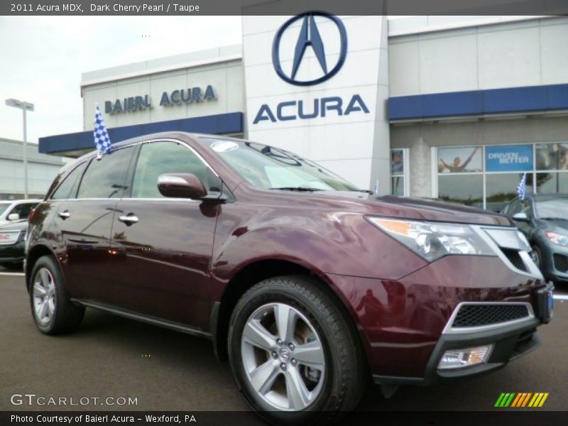 Dark Cherry Pearl / Taupe 2011 Acura MDX