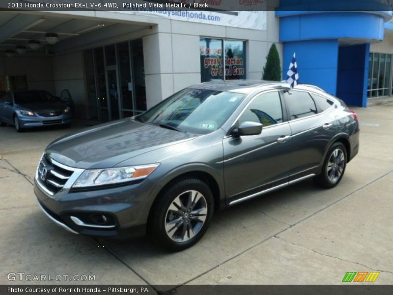 Polished Metal Metallic / Black 2013 Honda Crosstour EX-L V-6 4WD