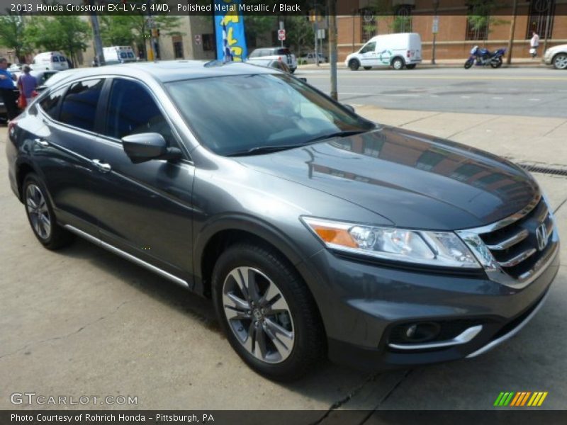 Polished Metal Metallic / Black 2013 Honda Crosstour EX-L V-6 4WD