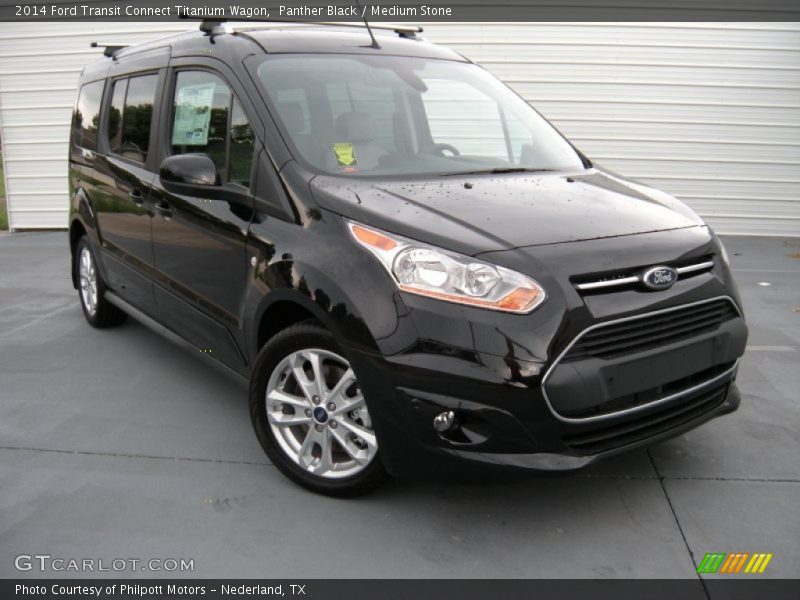 Panther Black / Medium Stone 2014 Ford Transit Connect Titanium Wagon