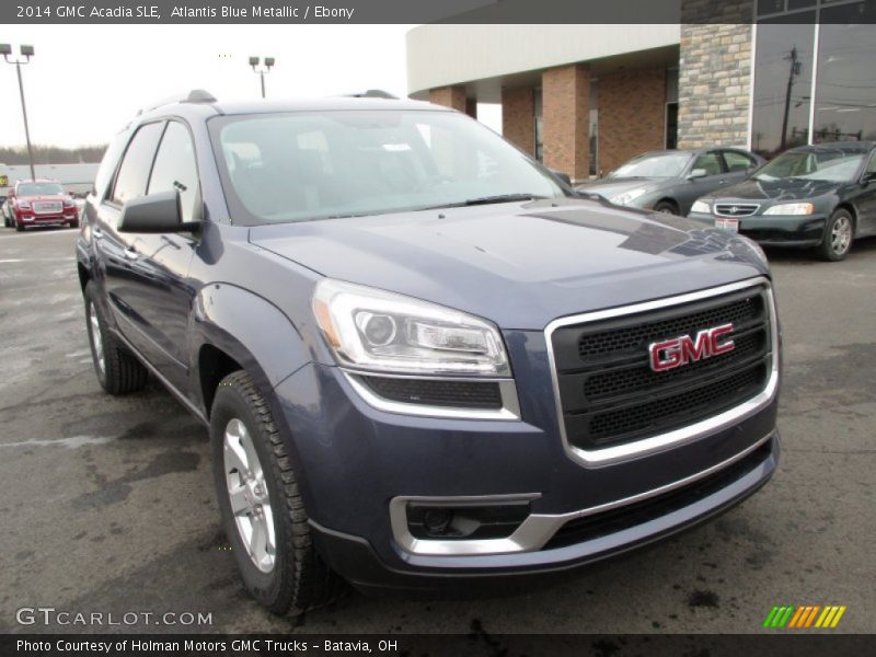 Atlantis Blue Metallic / Ebony 2014 GMC Acadia SLE