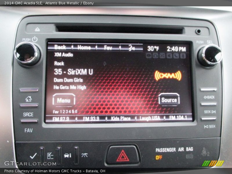 Atlantis Blue Metallic / Ebony 2014 GMC Acadia SLE