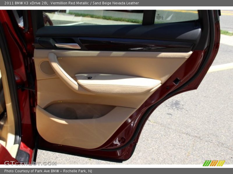 Vermillion Red Metallic / Sand Beige Nevada Leather 2011 BMW X3 xDrive 28i