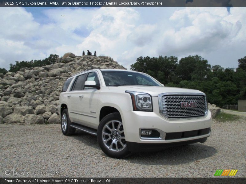White Diamond Tricoat / Denali Cocoa/Dark Atmosphere 2015 GMC Yukon Denali 4WD