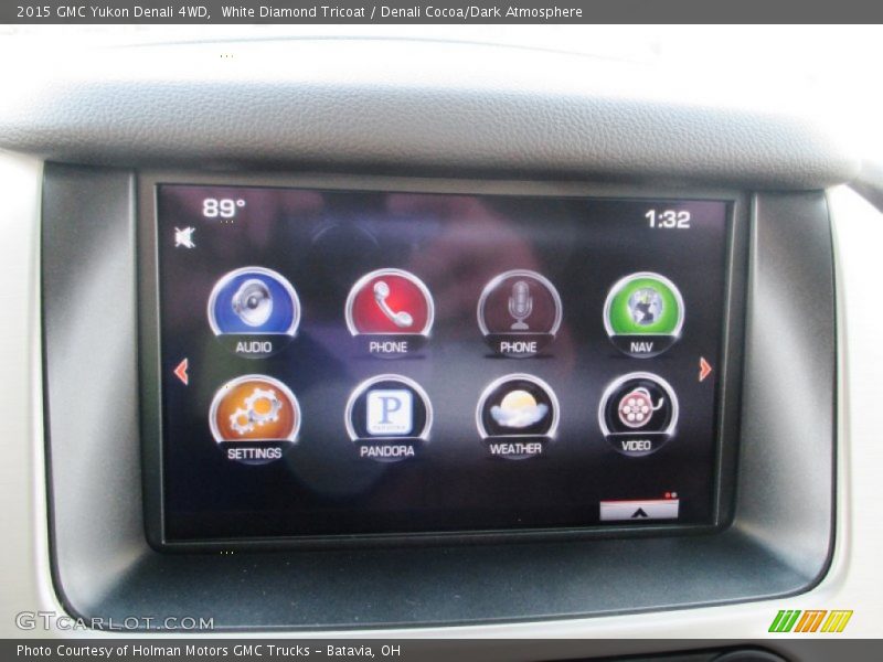 White Diamond Tricoat / Denali Cocoa/Dark Atmosphere 2015 GMC Yukon Denali 4WD