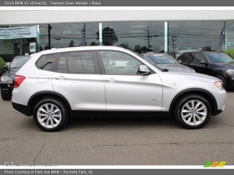 Titanium Silver Metallic / Black 2014 BMW X3 xDrive28i