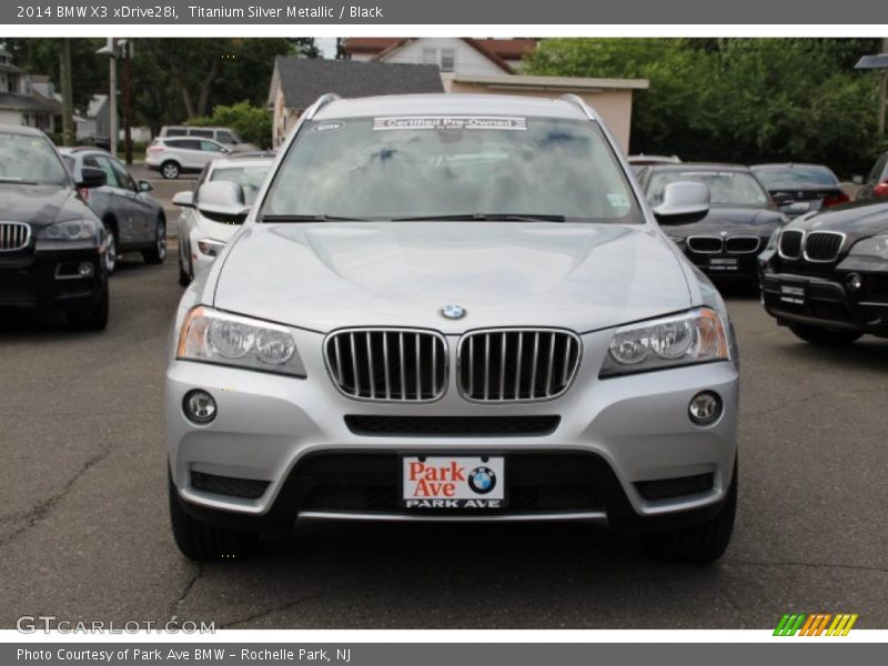 Titanium Silver Metallic / Black 2014 BMW X3 xDrive28i
