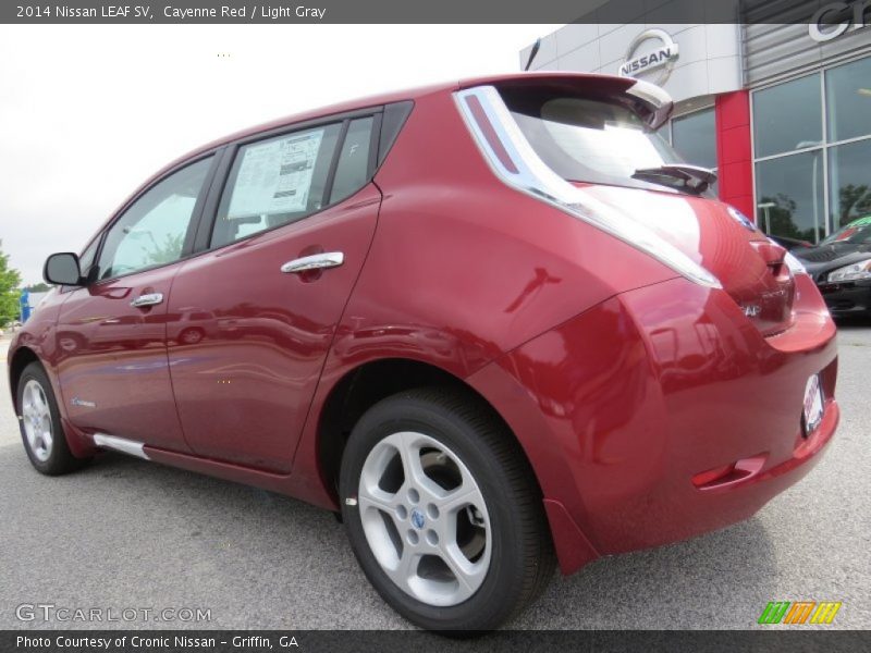 Cayenne Red / Light Gray 2014 Nissan LEAF SV