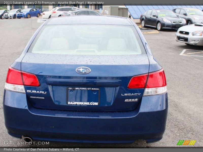 Azurite Blue Pearl / Warm Ivory 2011 Subaru Legacy 2.5i Premium