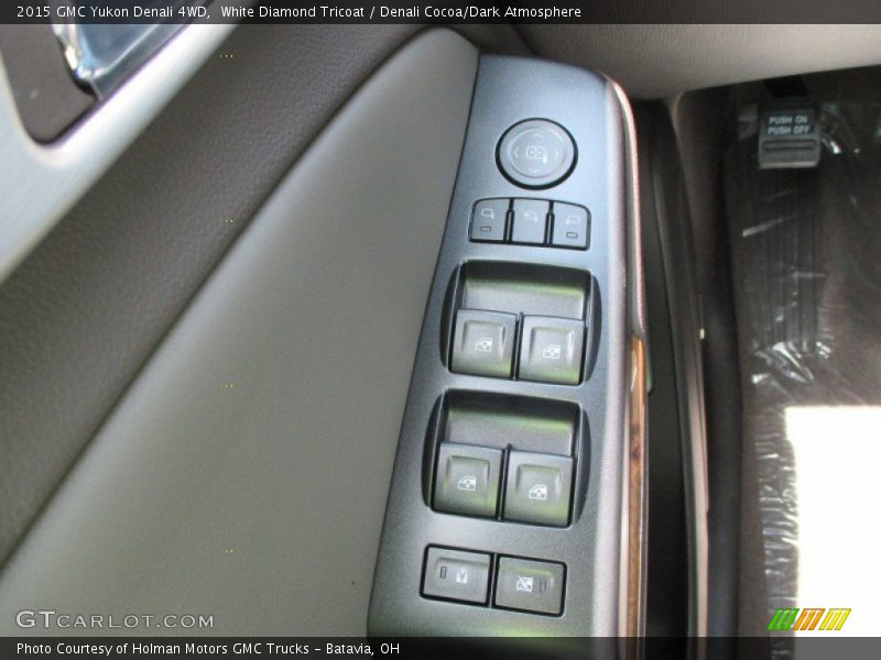 White Diamond Tricoat / Denali Cocoa/Dark Atmosphere 2015 GMC Yukon Denali 4WD