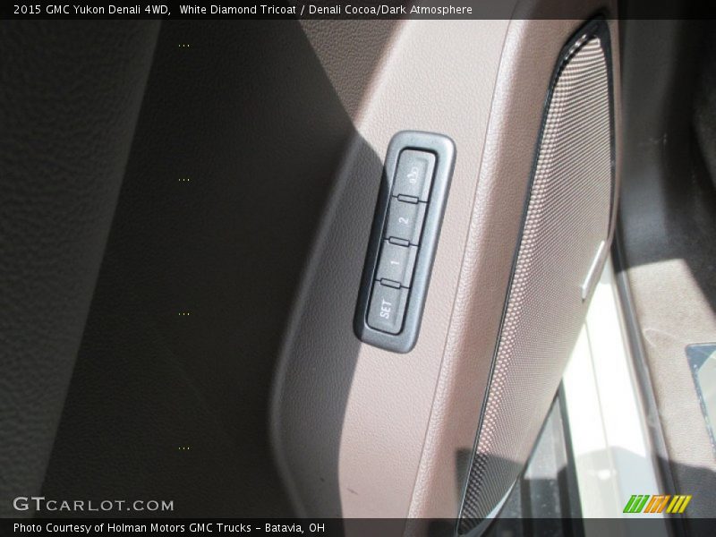 White Diamond Tricoat / Denali Cocoa/Dark Atmosphere 2015 GMC Yukon Denali 4WD