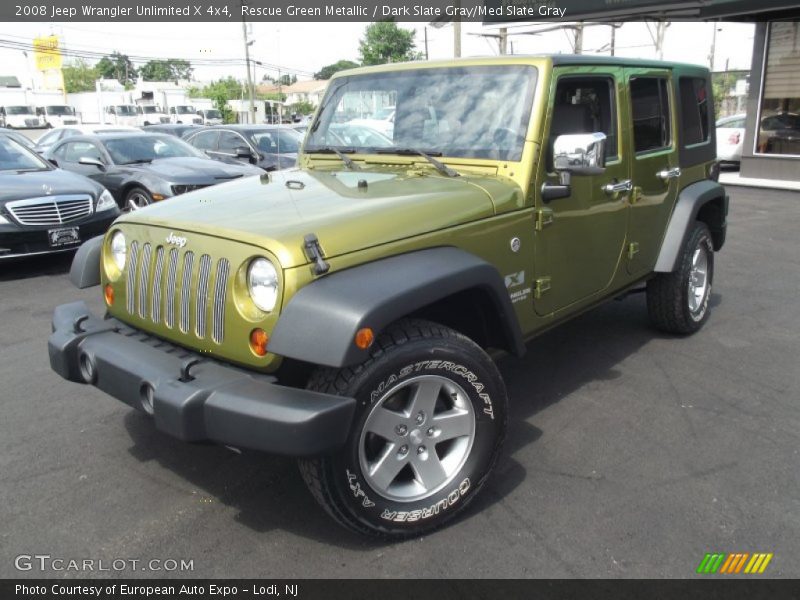 Rescue Green Metallic / Dark Slate Gray/Med Slate Gray 2008 Jeep Wrangler Unlimited X 4x4