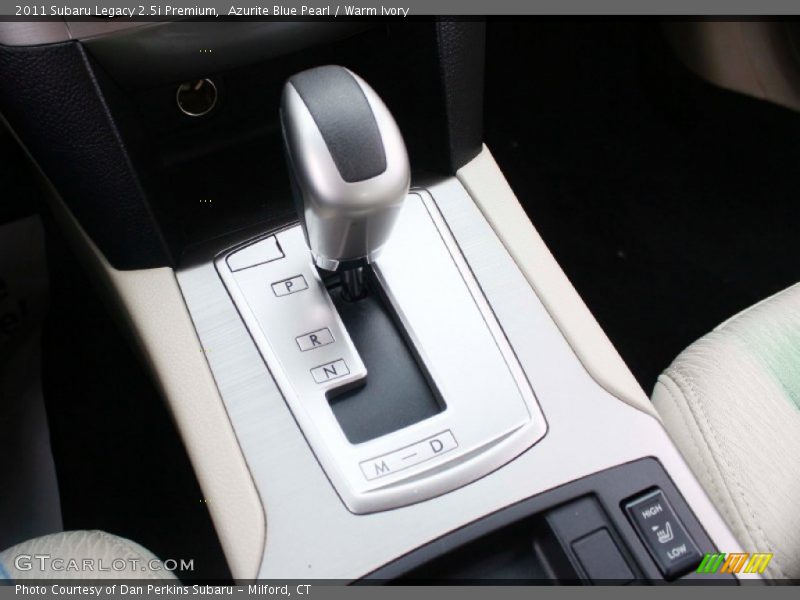 2011 Legacy 2.5i Premium Lineartronic CVT Automatic Shifter