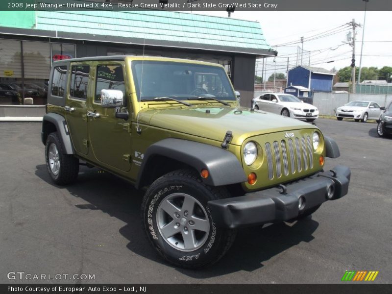Rescue Green Metallic / Dark Slate Gray/Med Slate Gray 2008 Jeep Wrangler Unlimited X 4x4