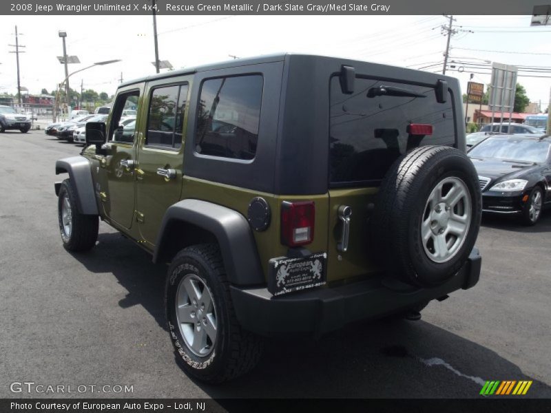 Rescue Green Metallic / Dark Slate Gray/Med Slate Gray 2008 Jeep Wrangler Unlimited X 4x4