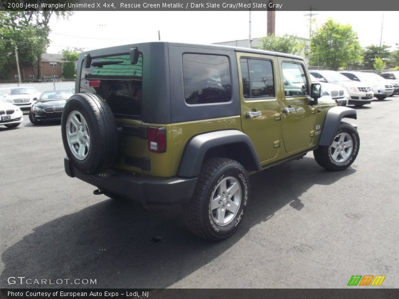 Rescue Green Metallic / Dark Slate Gray/Med Slate Gray 2008 Jeep Wrangler Unlimited X 4x4