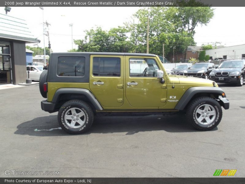 Rescue Green Metallic / Dark Slate Gray/Med Slate Gray 2008 Jeep Wrangler Unlimited X 4x4