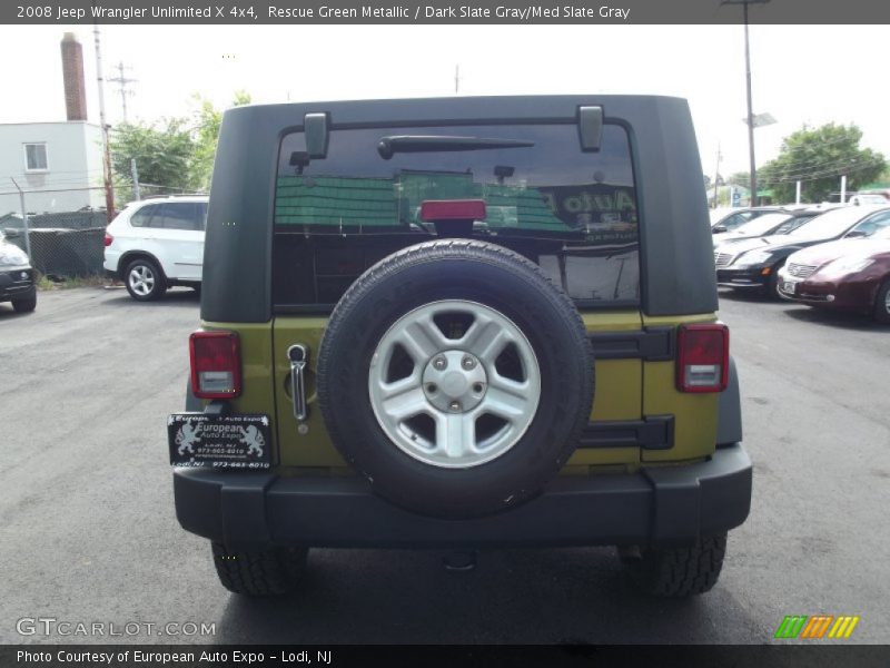 Rescue Green Metallic / Dark Slate Gray/Med Slate Gray 2008 Jeep Wrangler Unlimited X 4x4