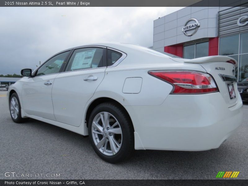 Pearl White / Beige 2015 Nissan Altima 2.5 SL