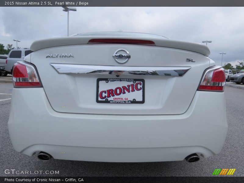 Pearl White / Beige 2015 Nissan Altima 2.5 SL