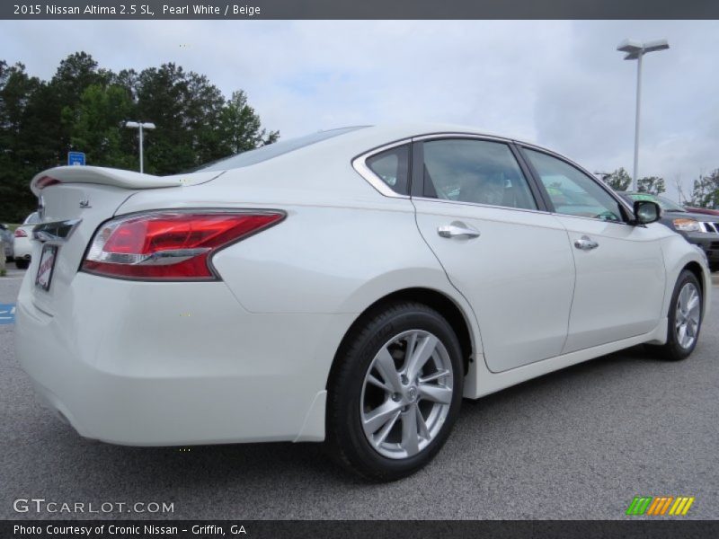 Pearl White / Beige 2015 Nissan Altima 2.5 SL