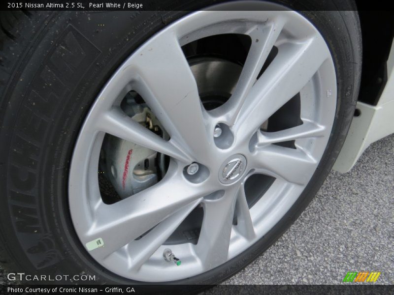 Pearl White / Beige 2015 Nissan Altima 2.5 SL