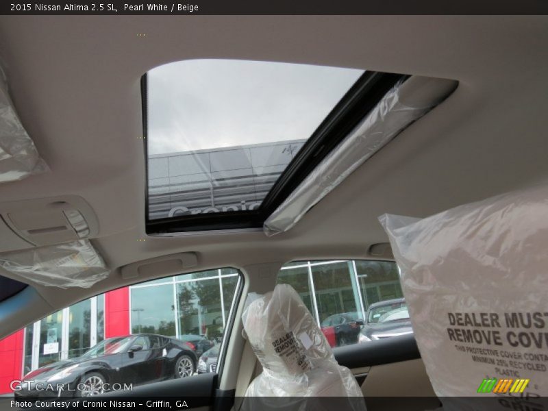 Pearl White / Beige 2015 Nissan Altima 2.5 SL