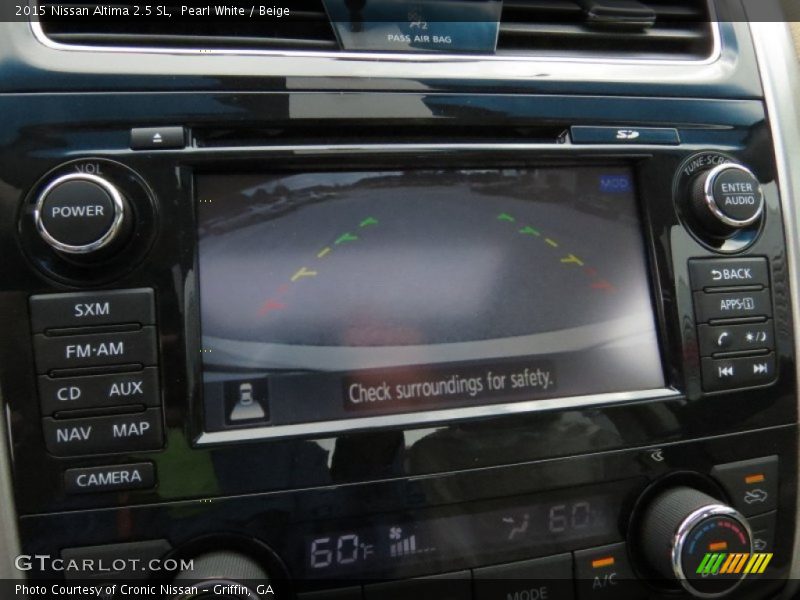 Pearl White / Beige 2015 Nissan Altima 2.5 SL