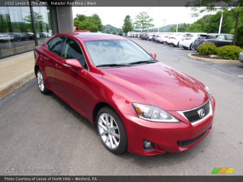 Matador Red Mica / Black 2012 Lexus IS 250 AWD