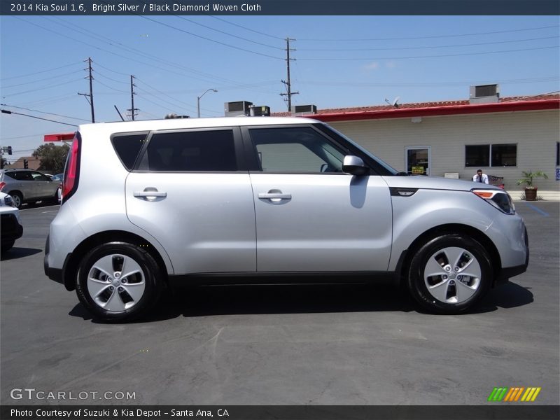 Bright Silver / Black Diamond Woven Cloth 2014 Kia Soul 1.6