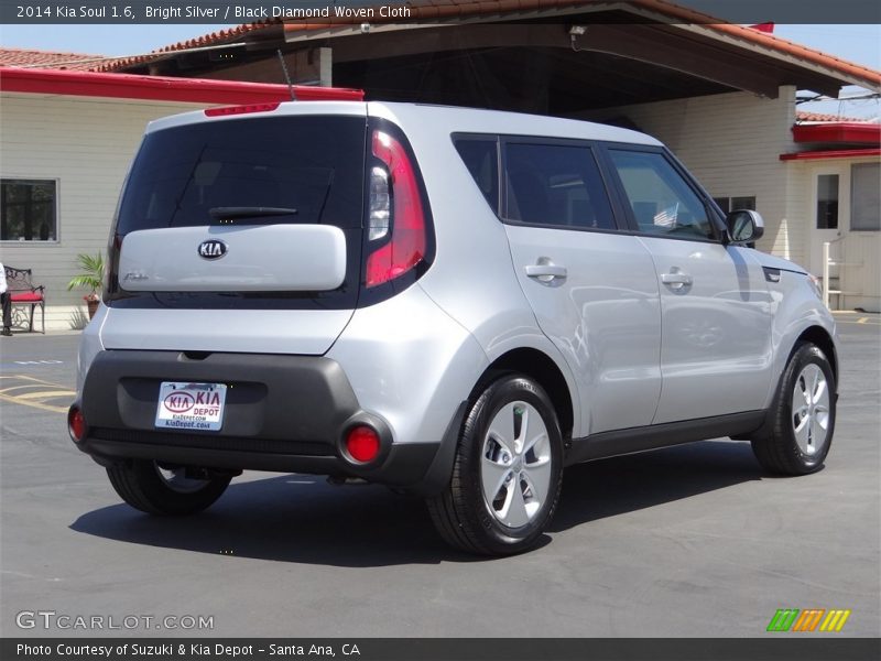 Bright Silver / Black Diamond Woven Cloth 2014 Kia Soul 1.6