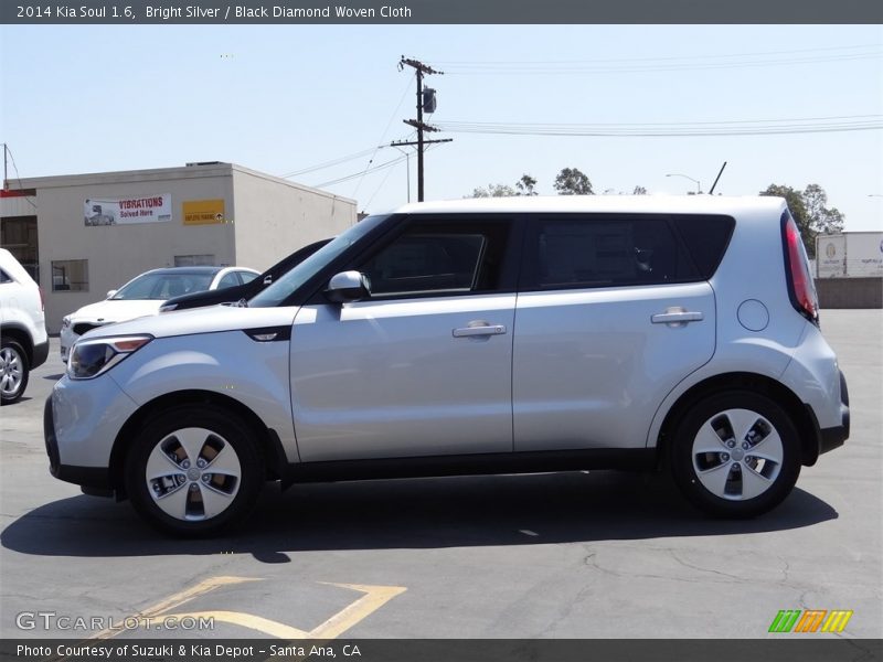 Bright Silver / Black Diamond Woven Cloth 2014 Kia Soul 1.6