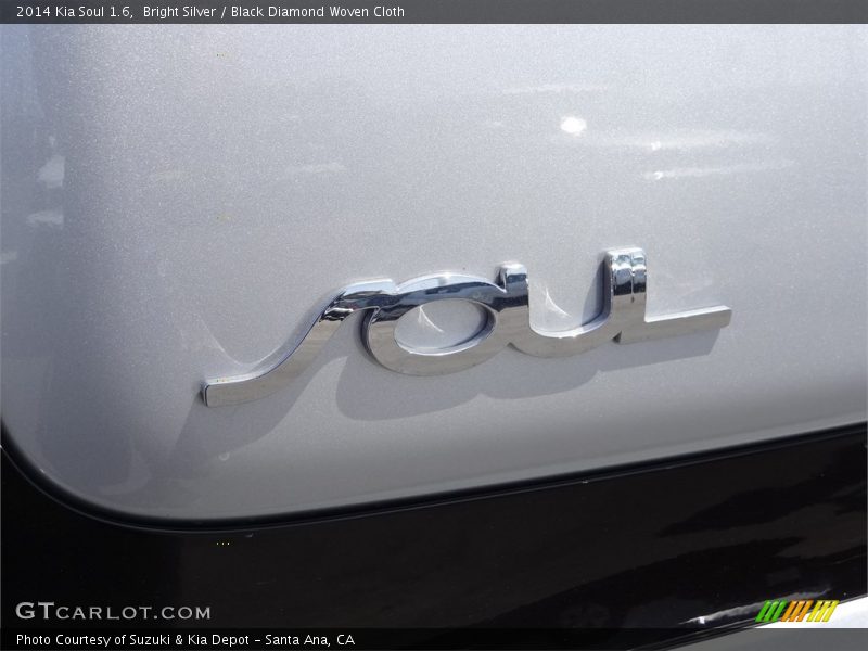 Bright Silver / Black Diamond Woven Cloth 2014 Kia Soul 1.6