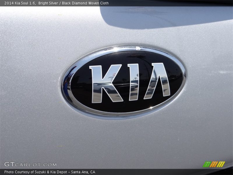 Bright Silver / Black Diamond Woven Cloth 2014 Kia Soul 1.6