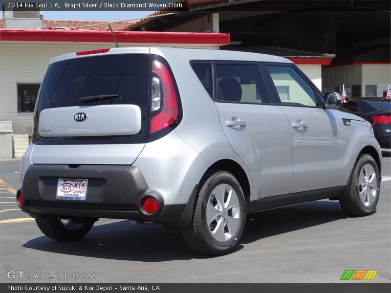 Bright Silver / Black Diamond Woven Cloth 2014 Kia Soul 1.6