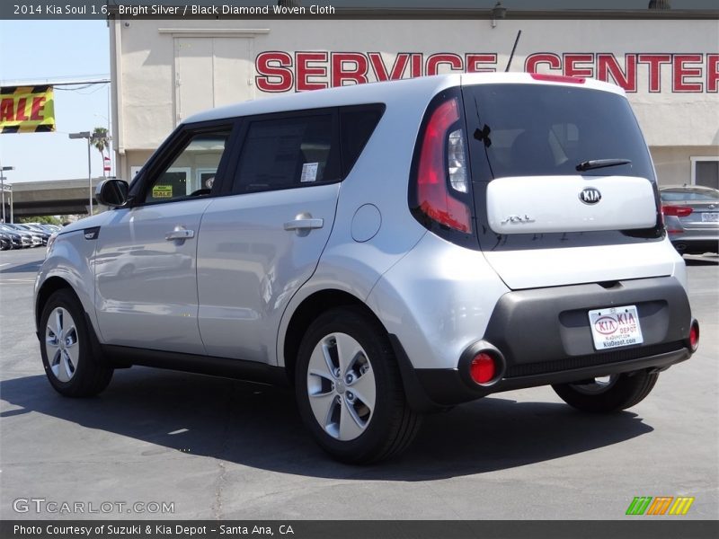 Bright Silver / Black Diamond Woven Cloth 2014 Kia Soul 1.6