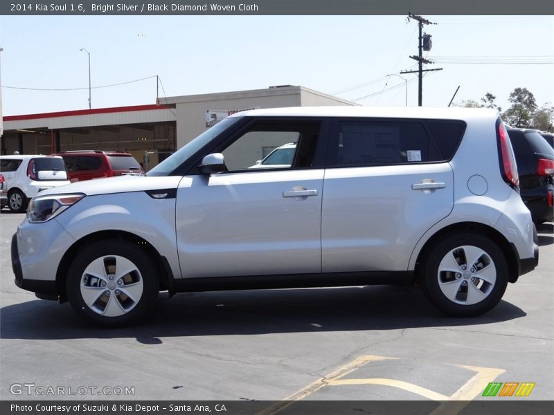 Bright Silver / Black Diamond Woven Cloth 2014 Kia Soul 1.6
