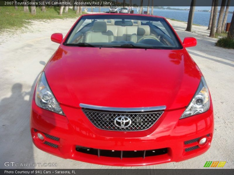 Absolutely Red / Ivory 2007 Toyota Solara SLE V6 Convertible
