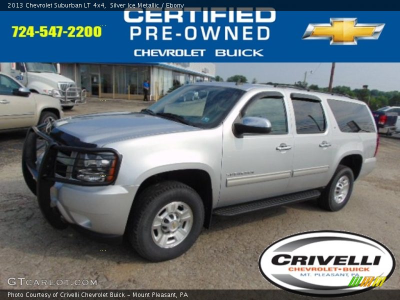 Silver Ice Metallic / Ebony 2013 Chevrolet Suburban LT 4x4