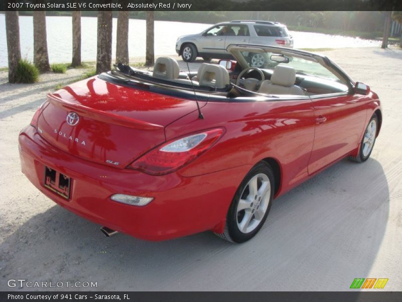 Absolutely Red / Ivory 2007 Toyota Solara SLE V6 Convertible