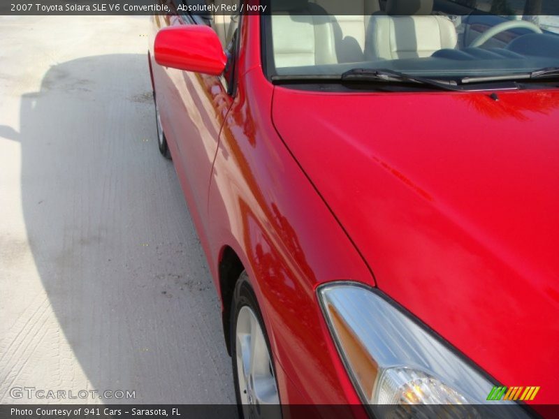 Absolutely Red / Ivory 2007 Toyota Solara SLE V6 Convertible