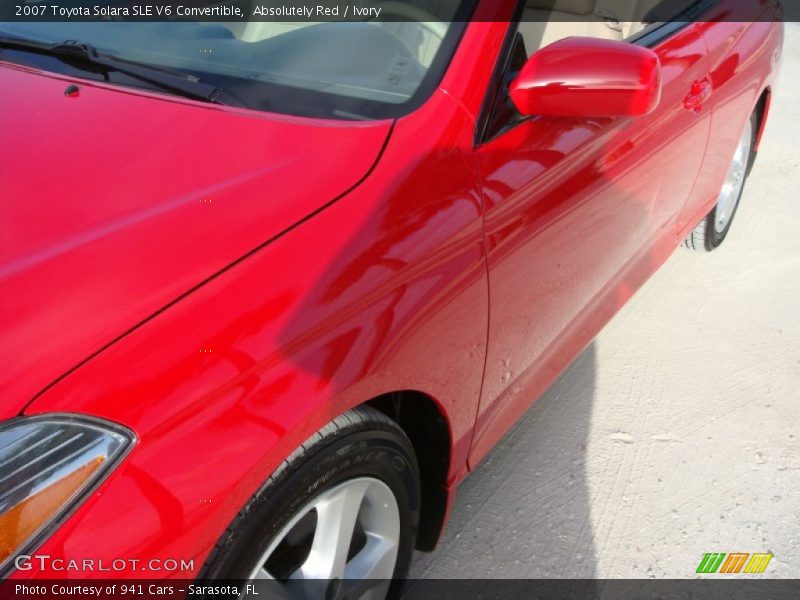 Absolutely Red / Ivory 2007 Toyota Solara SLE V6 Convertible