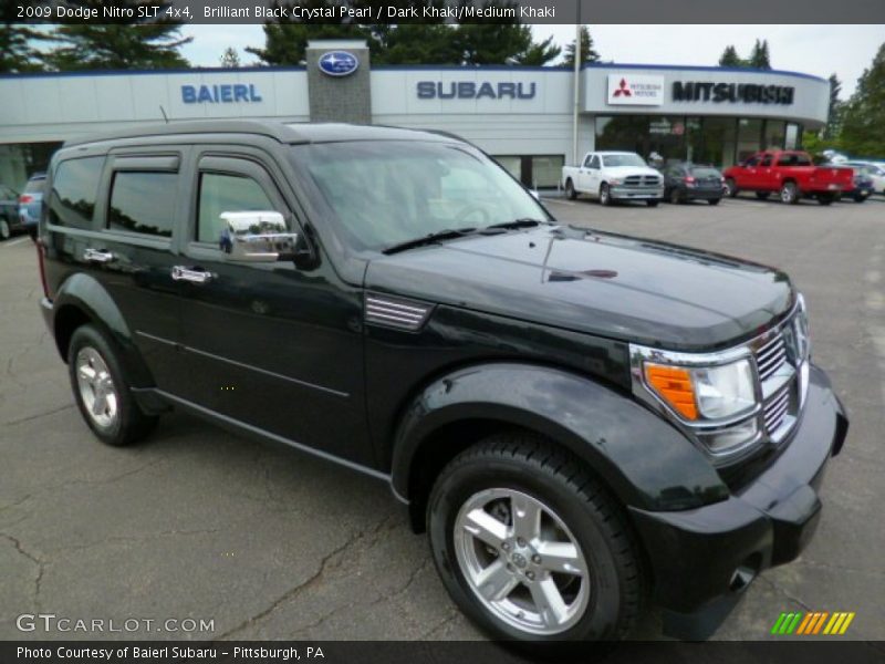 Brilliant Black Crystal Pearl / Dark Khaki/Medium Khaki 2009 Dodge Nitro SLT 4x4