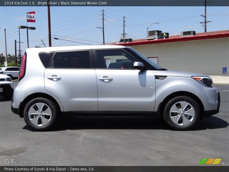 Bright Silver / Black Diamond Woven Cloth 2014 Kia Soul 1.6