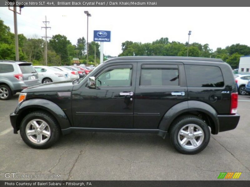 Brilliant Black Crystal Pearl / Dark Khaki/Medium Khaki 2009 Dodge Nitro SLT 4x4