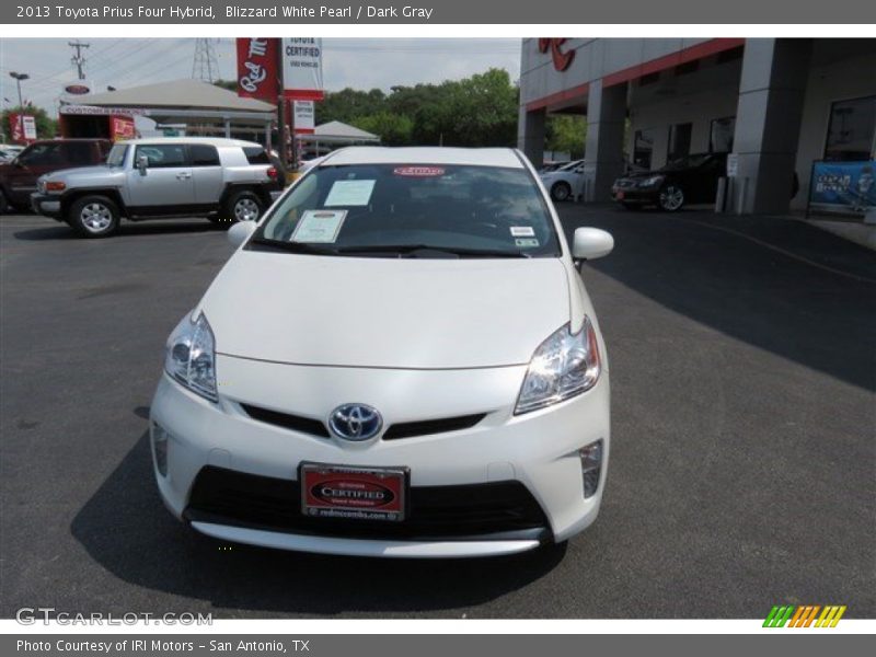 Blizzard White Pearl / Dark Gray 2013 Toyota Prius Four Hybrid